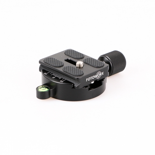 FOTOWORX 55mm Universal Screw Knob Clamp with 50mm Quick Release Plate for Tripod Head