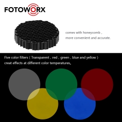 Studio Snoot with Honeycomb Grid for Strobe Moonlights Flash Speedlight Photography Light